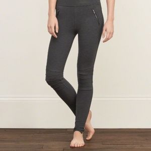 Abercrombie & Fitch Dark Grey Moto Leggings